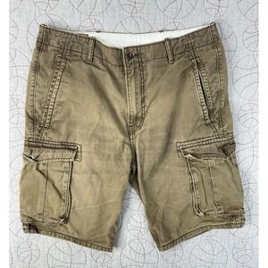 Levi's Men's Ace Cargo Heavy Twill Shorts Dark Brown 100% Cotton Size 32
